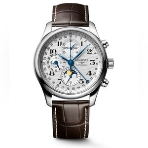 Longines | Silver Dial with Brown Leather Strap Watch